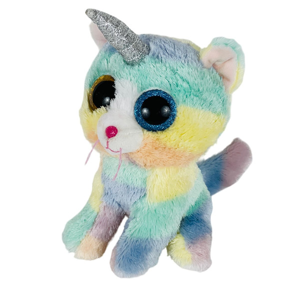 Ty Beanie Boos Cat Unicorn Heather Unicat Plush Toy Stuffed Animal No Tag 6" - Picture 8 of 9
